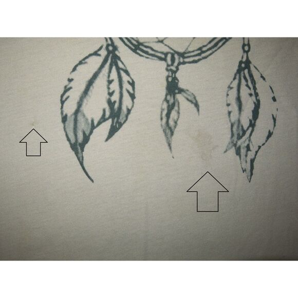 Jak & Peppar cream gray dream catcher crop top t-shirt short sleeve 10 12 14 16 - Picture 2 of 6